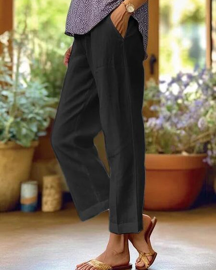 Julienne – Light Summer Trousers Black Trousers