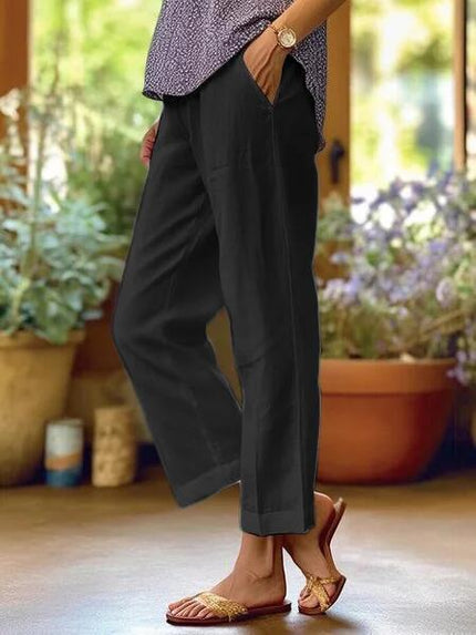 Julienne – Light Summer Trousers Black Trousers