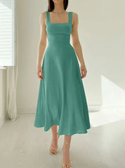 Yara | Stylish Midi Dress Intense Sage Green Dresses
