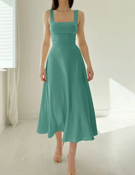 Yara | Stylish Midi Dress Intense Sage Green Dresses