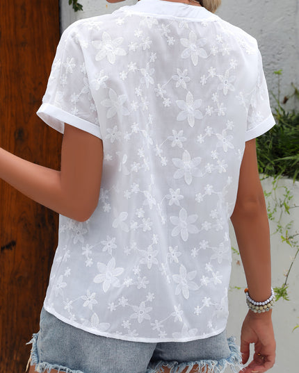 Liana Floral Draped Blouse