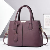 Women’s Large-Capacity PU Leather Tote & Crossbody Bag Purple 30x21x13 Bag