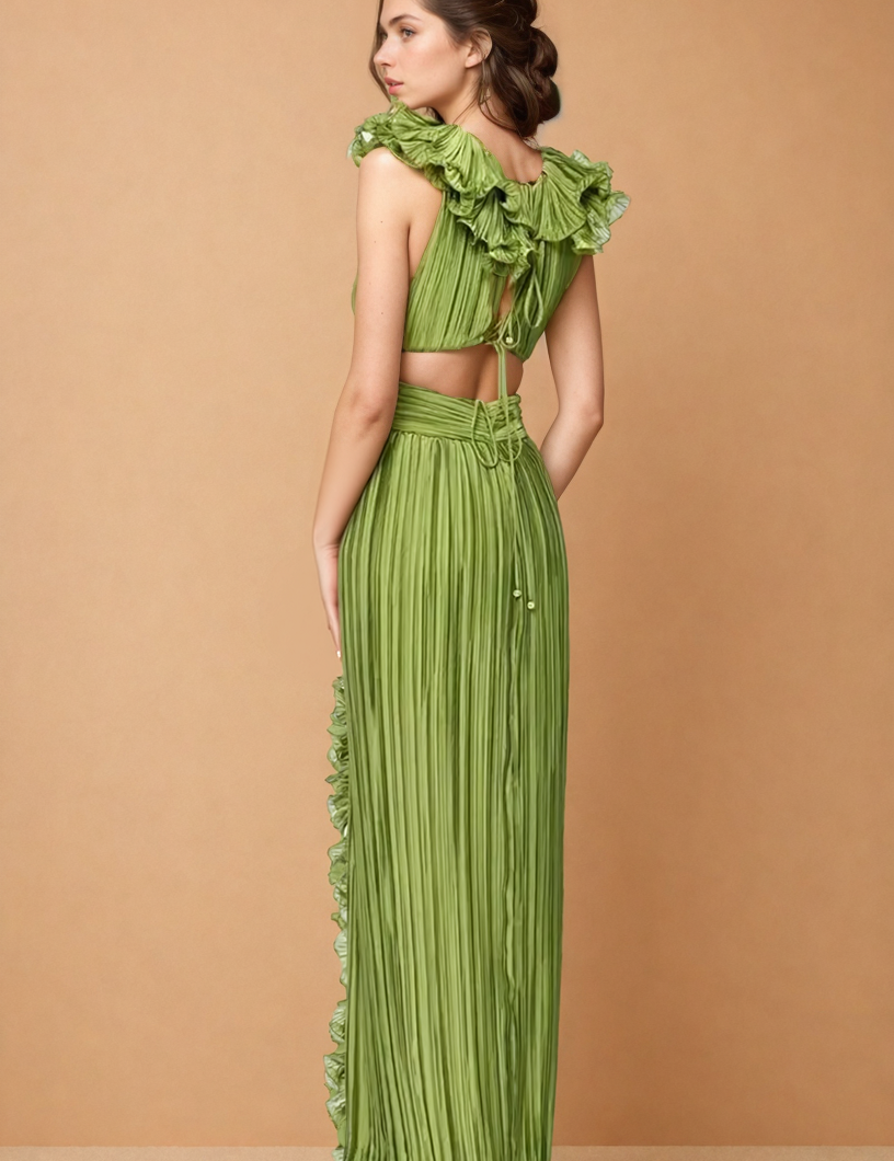 Katherine™ | Flirty & Flowing V-neck Hollow Slit Dress Dresses