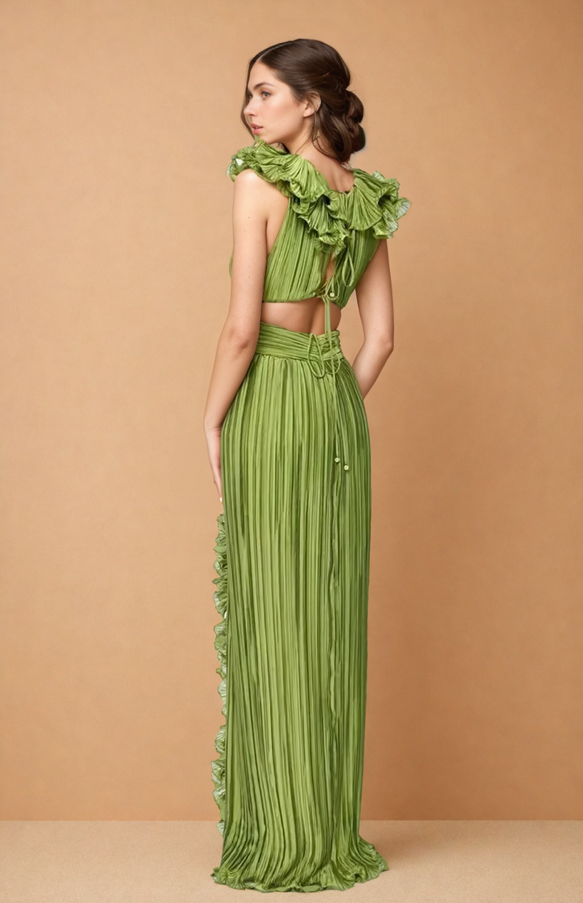 Katherine™ | Flirty & Flowing V-neck Hollow Slit Dress Dresses