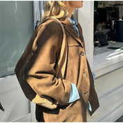 Women Vintage Suede Jackets Jacket