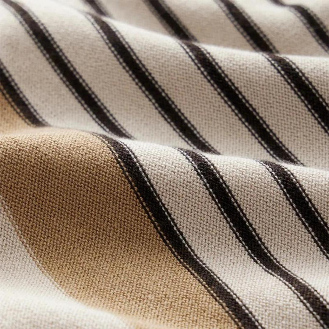 Men's Vintage Striped Summer Polo Shirt Shirts