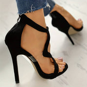 Women’s Elegant High Heel Zipper Sandals Sandals
