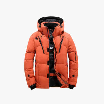 Windproof Winter Jacket Orange Winter Jacket
