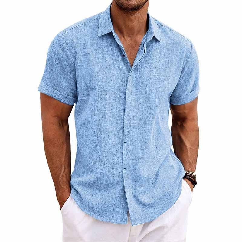 Men's 100% Cotton Casual Shirt Blue Shirts