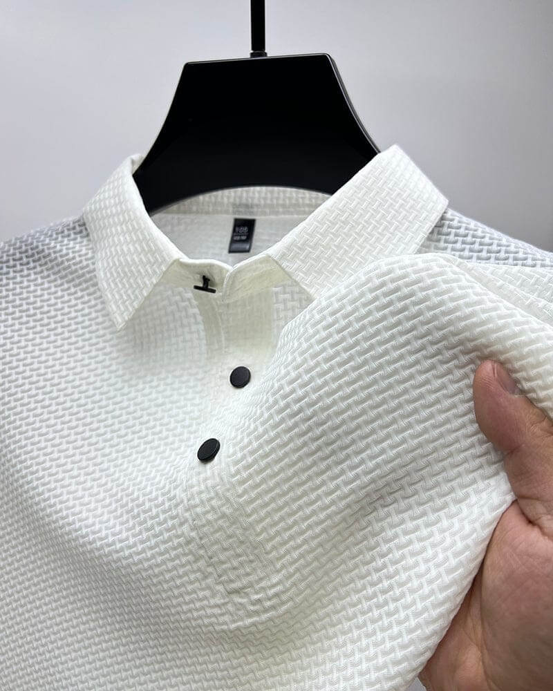 Prestige™ - Luxury polo shirt for men White Polos Shirts