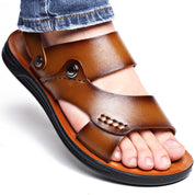 Marlow™ Leather Block-Heel Slide Sandals Sandals