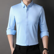 Edward | Premium Stretch-Fit Shirt Sky blue Men Shirts