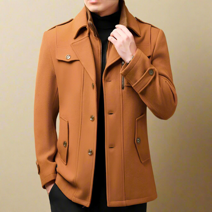 Massimo Adriano Trench Coat Arctic Orange Coat