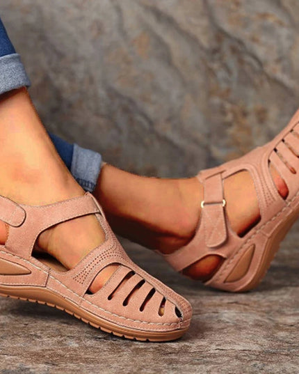 Woman Summer Vintage Orthopedic PU Leather Sandals Shoes & Sandals