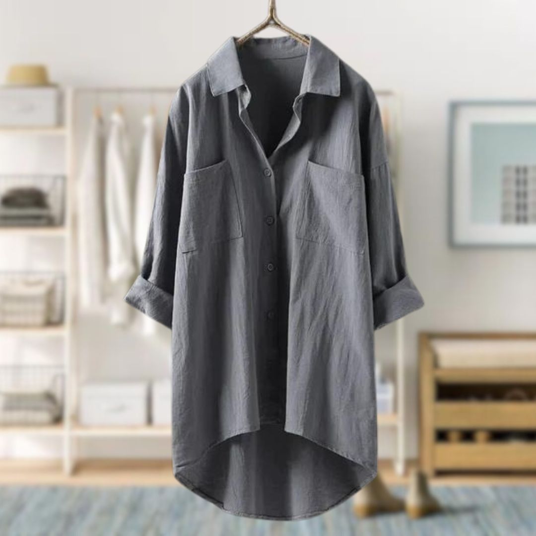 Mai | Sleeved Blouse Grey