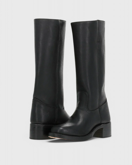 Grace™ Modern Classic Leather Boots – All-Season Comfort & Style Black Boots