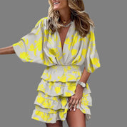 Mara | Mini Ruffle Dress Yellow Dresses