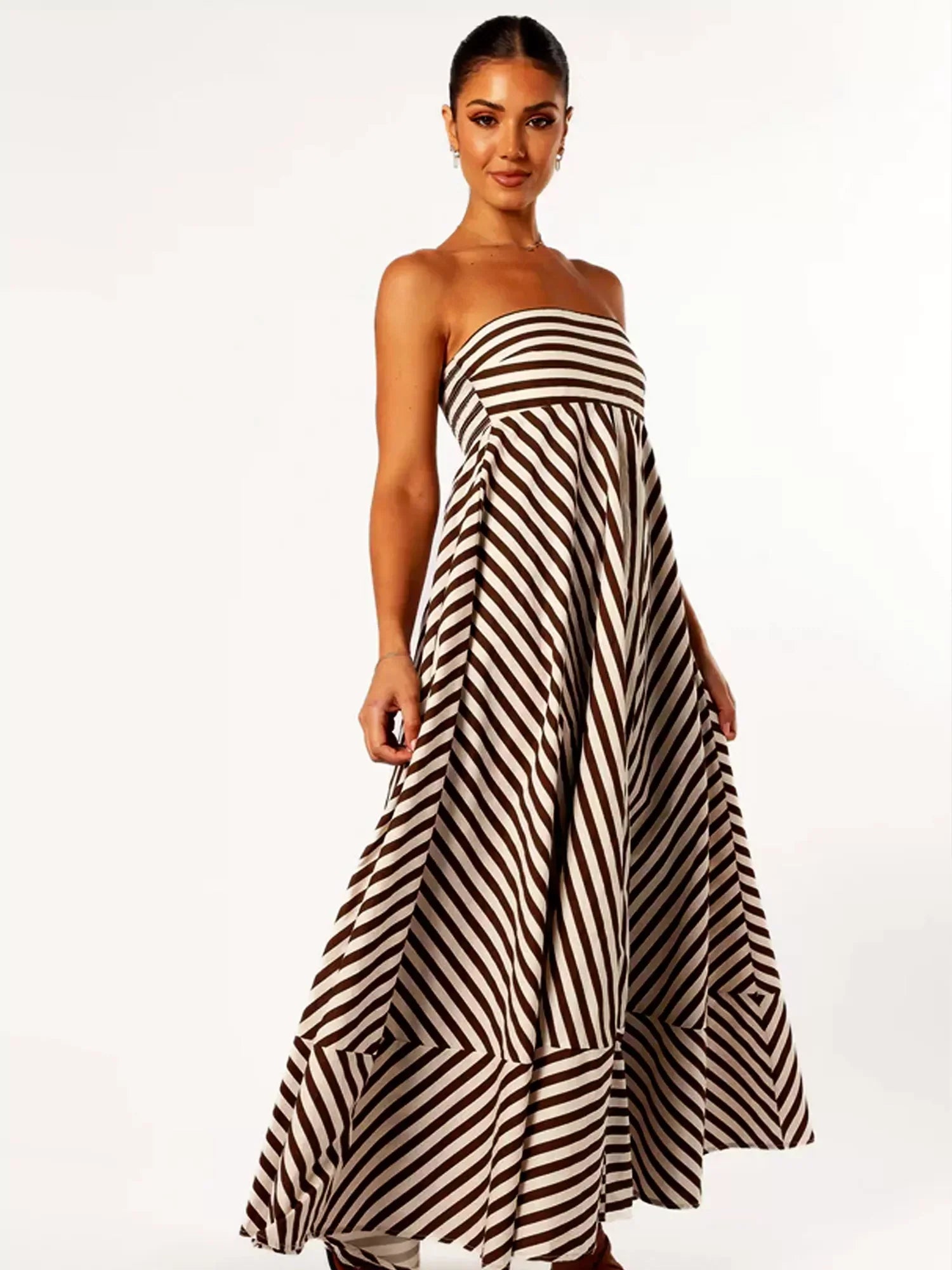 Nocturnal Charm Ruched Maxi Dress Dresses