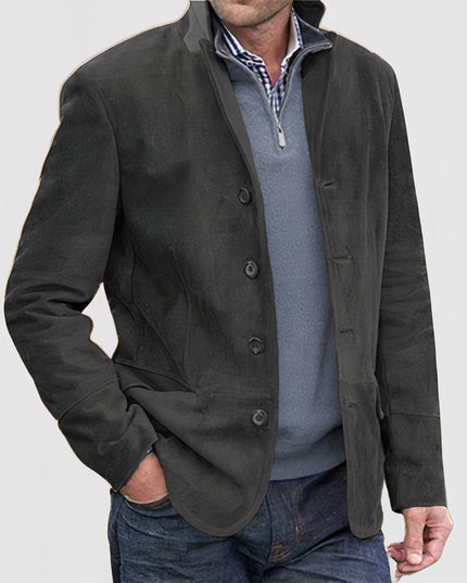 Men's Casual Button Blazer Coat Gray Blazer