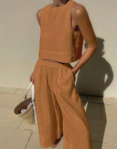 Vera | Two-piece set Brown Kleding