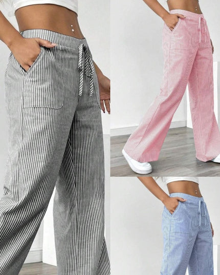 Women’s Striped Wide‑Leg Trousers Trousers