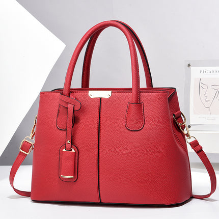 Women’s Large-Capacity PU Leather Tote & Crossbody Bag Red 30x21x13 Bag