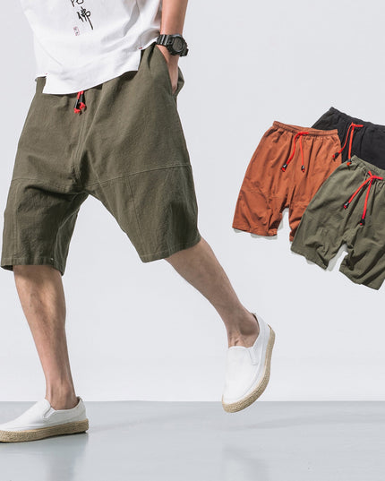 Kyoto Drift Linen Shorts Men Shorts