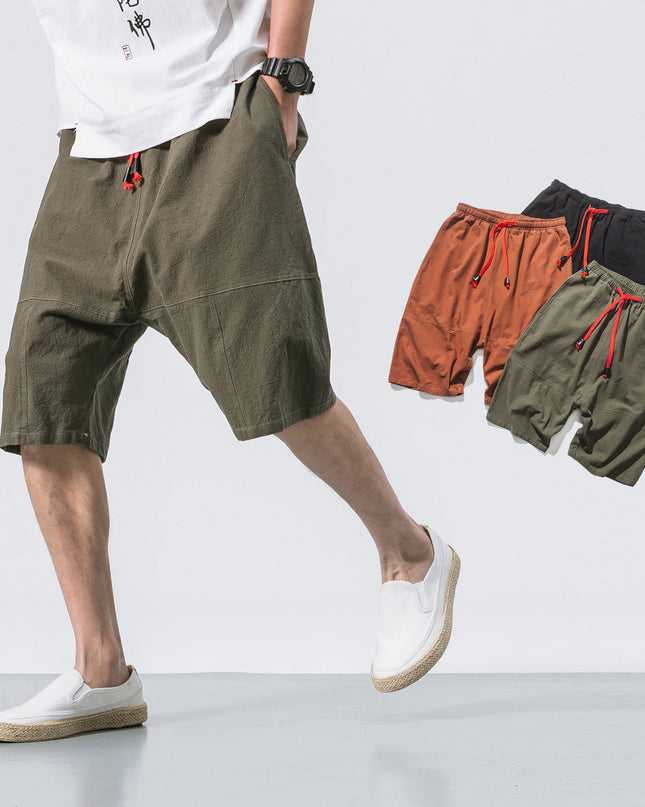 Kyoto Drift Linen Shorts Men Shorts
