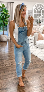Bianca | Sleeveless Casual Denim Jumpsuit