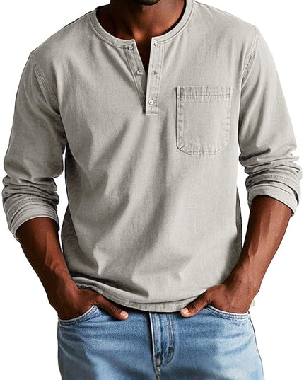 Archer – Classic Henley Shirt Beige