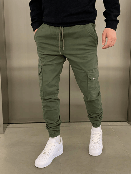 Maxime | Stylish and practical cargo joggers Army Green