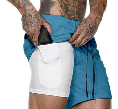 Pocket Compression Shorts Blue Shorts