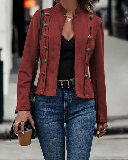 Claire | Buttoned Jacket Red