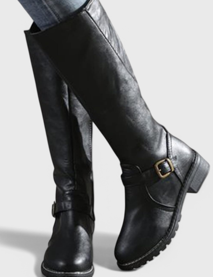 Sienna Classic Knee-High Riding Boots Black Boots