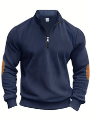 Men's Classic Quarter-Zip Sweater Blue Sweater