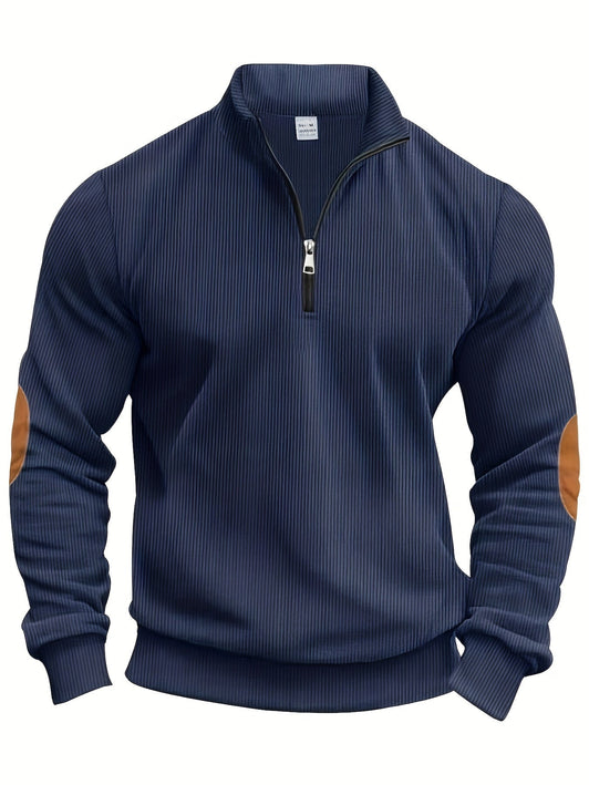 Men's Classic Quarter-Zip Sweater Blue Sweater