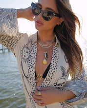 Flower Print Shirt Short Set Women Outfit Sets
