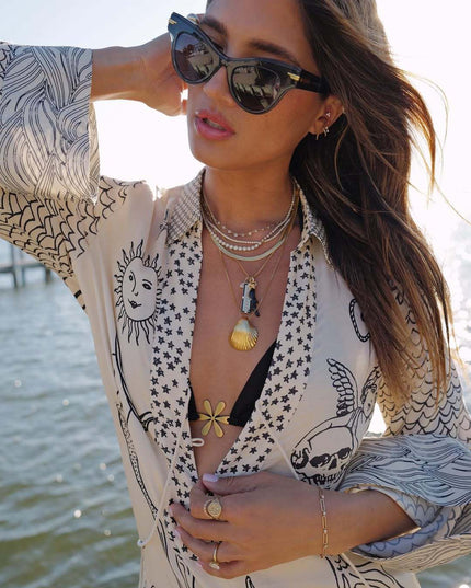 Flower Print Shirt Short Set Women Outfit Sets