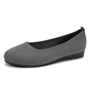Women's Round Toe Knit Mesh Slip-On Flats Sandals