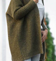 Oversized Bat-Sleeve Hooded Cardigan – Chic Comfort Army Green Women Jacket