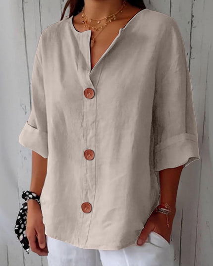 Coastal Linen Blouse – Lightweight Breathable Linen Shirt Blouses