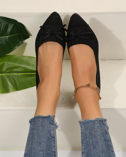 Bow Knitted Loafers Loafers