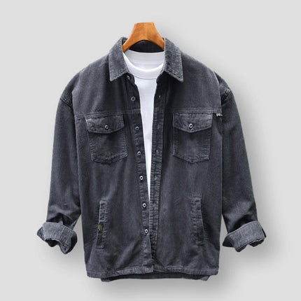 James | Cord shirt Grey Shirts