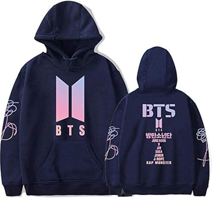 BTS Unisex Hoodie Navy-Blue Hoodie