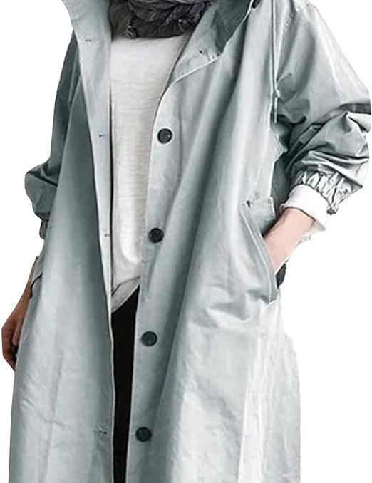 Laura | Waterproof windbreaker with hood Light Blue