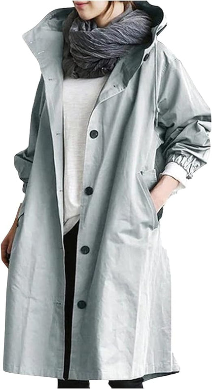 Laura | Waterproof windbreaker with hood Light Blue