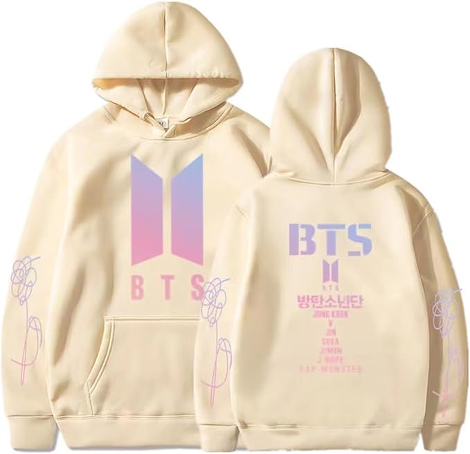 BTS Unisex Hoodie Beige Hoodie