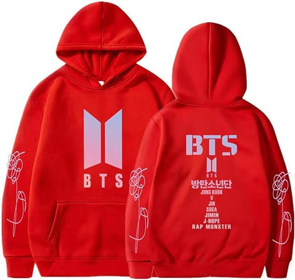 BTS Unisex Hoodie Red Hoodie