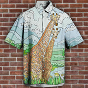 Men's 3D Printed Short Sleeve Lapel Shirt S95342612 Shirts
