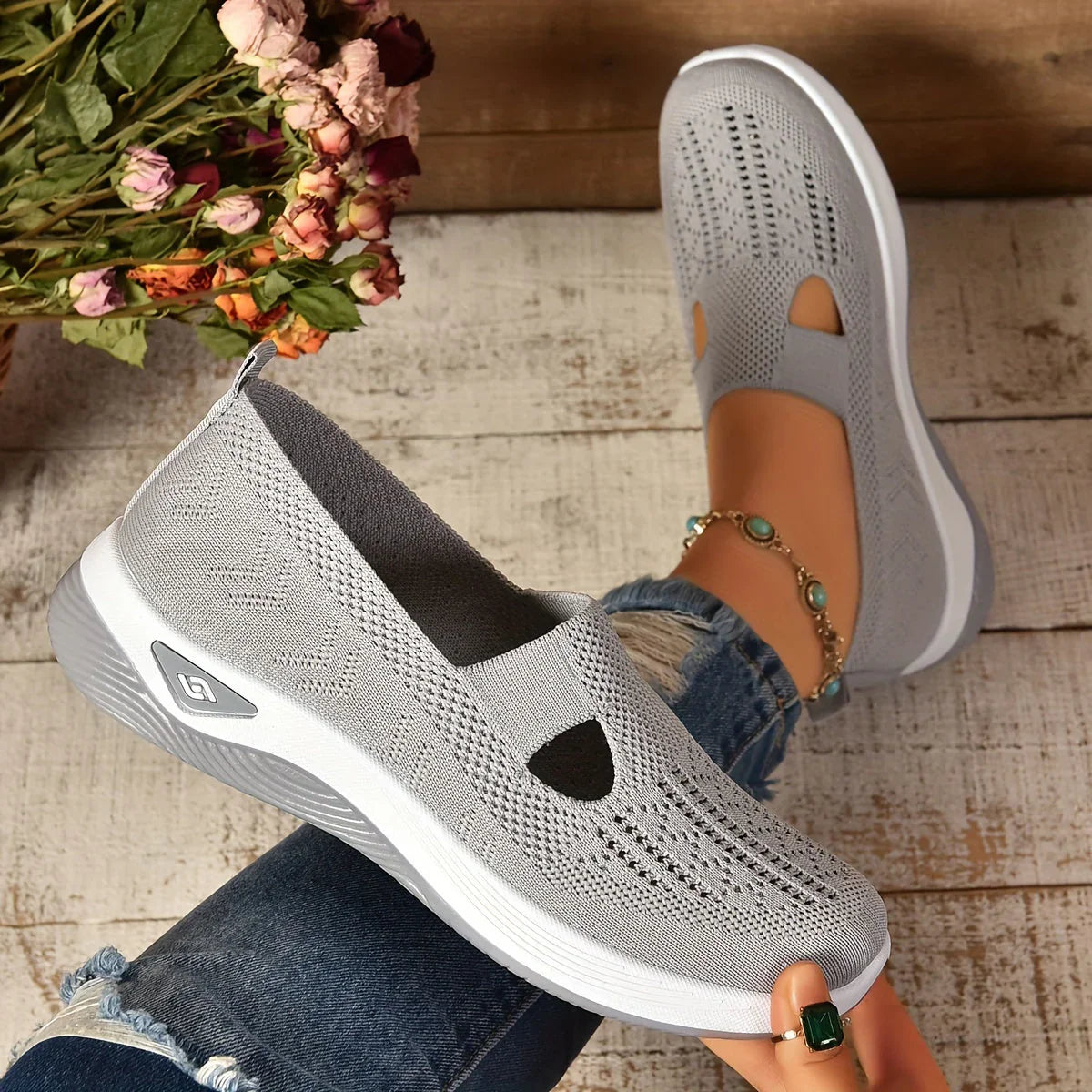 Clarissa™ | Ultra Comfort Orthopedic Flats Gray Shoes & Sandals